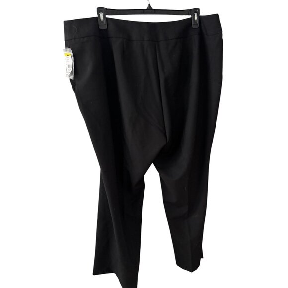 Simply Emma Womens Plus Curvy Black Pants Size 22WS Polyester Blend NWT - Picture 1 of 4